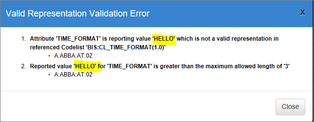 FXL Validation Error
