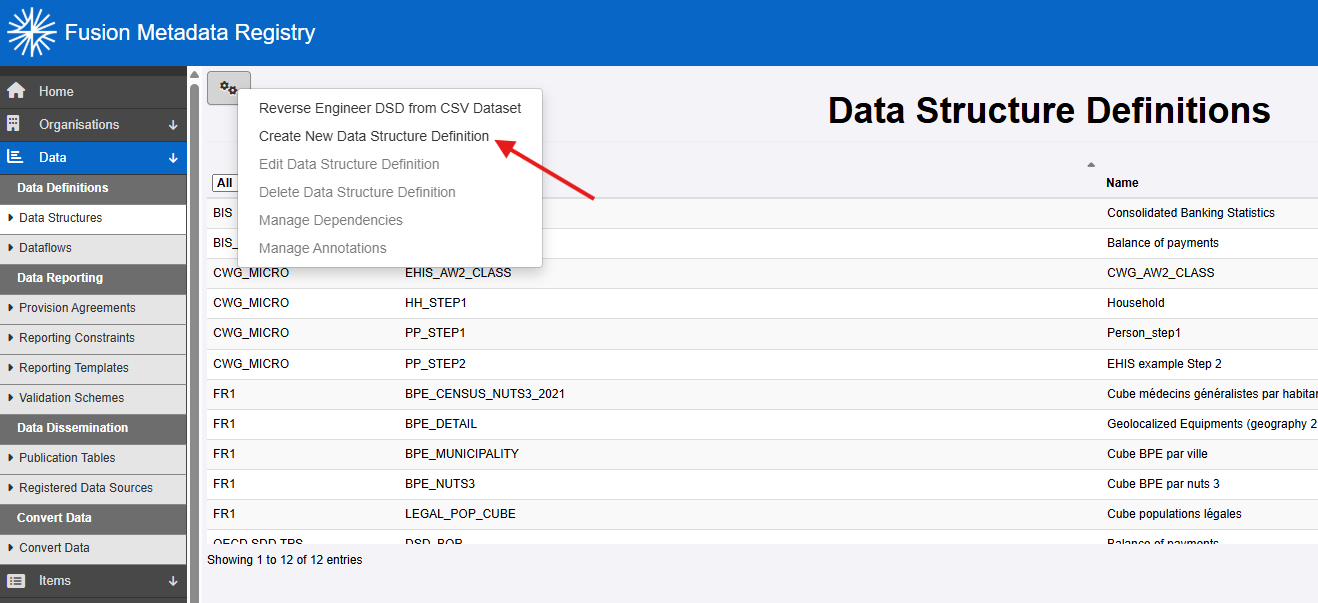 Create new DSD
