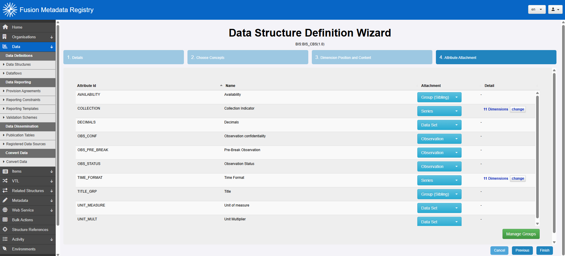 DSD attribute attachment