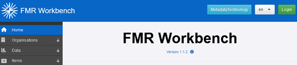 Showing the home page of the Fusion Workbench