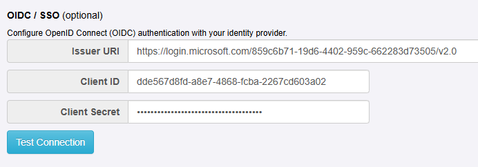 FMR OIDC configuration